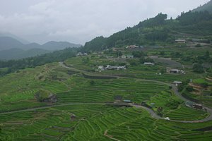 曲がりくねった道