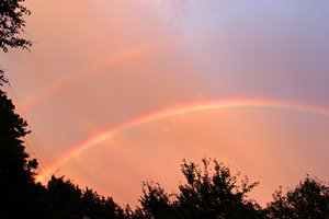 夕陽のダブルアーチ