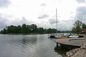 ボート乗り場にて