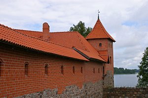 トラカイ城の裏壁