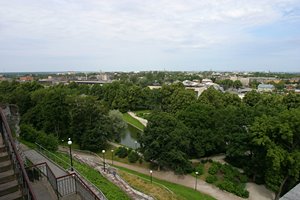 急斜面からの眺望