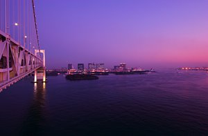 お台場に陽が沈む