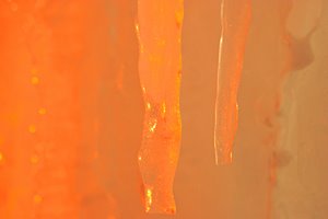 オレンジの氷柱