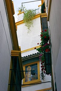 絵画のある路地裏