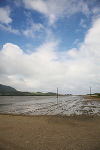 干潟の青い空