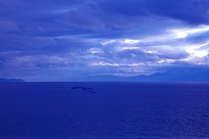 雨雲が去った琵琶湖