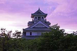夕暮れの長浜城